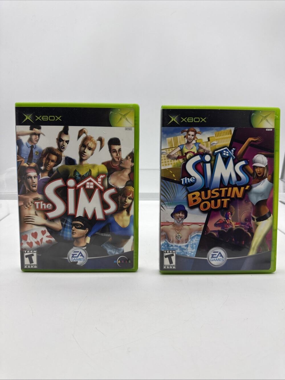 The Sims Xbox - Complete CIB + The Sims Bustin Out - No Manuals